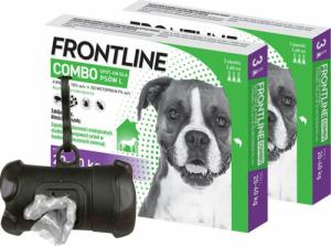Frontline FRONTLINE Combo Spot -On Pies L 20-40kg (pipeta 3x 2,68ml) x2 +Frontline Dozownik na woreczki GRATIS 1