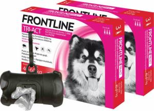 Frontline FRONTLINE Tri-Act XL 40-60kg (pipeta 3 x 6ml) x2 +Frontline Dozownik na woreczki GRATIS 1