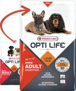 Versele-Laga VERSELE-LAGA Opti Life Adult Digestion Mini 2,5kg + Advantix - dla psów do 4kg (pipeta 0,4ml) 1