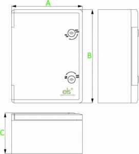 ELS Elektrotechnika ELS ELEKTROTECHNIKA SKRZYNKA SZAFA OBUDOWA ABS PLASTIKOWA ROZDZIELNICA NATYNKOWA 50x35x20 cm 500x350x200 mm 8