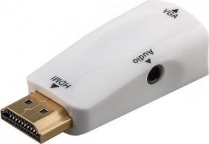 Adapter AV Goobay D-Sub (VGA) - HDMI + Jack 3.5mm biały (JAB-3383137) 1