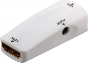 Adapter AV Goobay HDMI - D-Sub (VGA) + Jack 3.5mm biały (JAB-3383138) 1