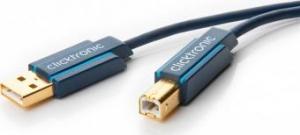 Kabel USB Clicktronic USB-A - USB-B 3 m Niebieski (JAB-1404853) 1