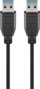 Kabel USB Goobay USB-A - USB-A 0.5 m Czarny (JAB-1338775) 1