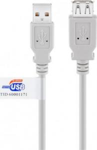 Kabel USB Goobay USB-A - USB-A 3 m Szary (JAB-853463) 1