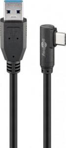 Kabel USB Goobay USB-A - USB-C 0.5 m Czarny (JAB-4410949) 1