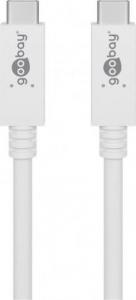 Kabel USB Goobay USB-C - USB-C 1 m Biały (JAB-7154972) 1