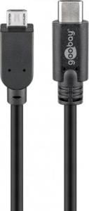 Kabel USB Goobay microUSB - USB-C 1 m Czarny (JAB-2242228) 1