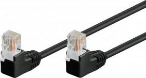 RB-LAN CAT 5eKabel łączący 1x 90 pod kątem,U/UTP, Czarny - Długość kabla 10 m 1