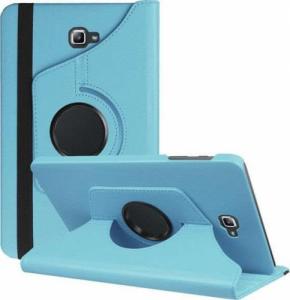 Etui na tablet 4kom.pl ETUI SKÓRZANE OBROTOWE 360 SAMSUNG GALAXY TAB A 10.1 T580 T585 NIEBIESKIE + FOLIA + RYSIK 1