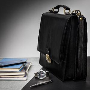 Paolo Peruzzi Teczka męska aktówka czarna PAOLO PERUZZI N01-BL 3