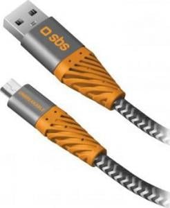 Kabel USB SBS Mobile USB-A - microUSB 2 m Szary 1