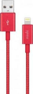 Kabel USB Moshi USB-A - Lightning 1.2 m Czerwony 1