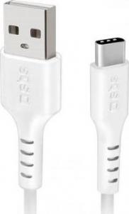 Kabel USB SBS Mobile USB-A - USB-C 1.5 m Biały (JAB-7488964) 1
