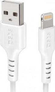 Kabel USB SBS Mobile USB-A - Lightning 3 m Biały (JAB-7805358) 1