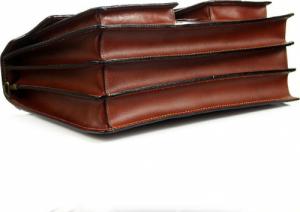Paolo Peruzzi Włoska teczka skórzana męska Paolo Peruzzi N02 brązowa 11