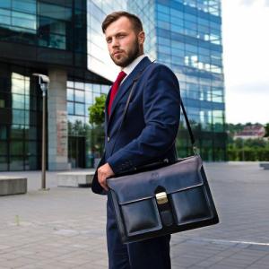 Paolo Peruzzi Włoska teczka skórzana męska Paolo Peruzzi N02 brązowa 2