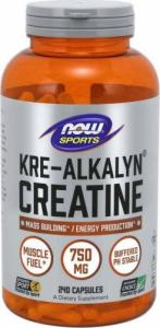 NOW Foods KreAlkalyn Creatine Buforowany Monohydrat Kreatyny 750 mg 240 kapsu 1