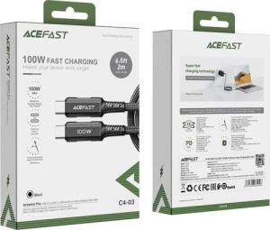 Kabel USB Acefast USB-C - USB-C 2 m Czarny (6974316280996) 2