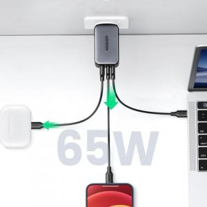 Ładowarka Ugreen 1x USB-A 2x USB-C 2.4 A (UGR1203BLK) 2