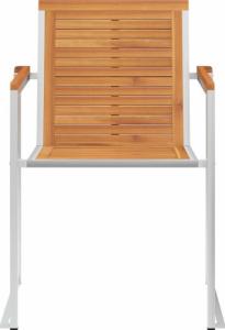 vidaXL vidaXL Krzesła ogrodowe z poduszkami, 4 szt., lite drewno akacjowe 5