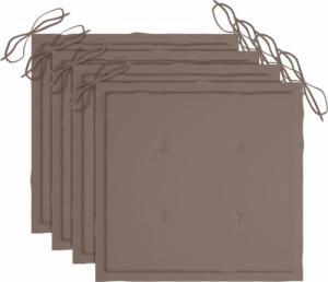 vidaXL vidaXL Krzesła ogrodowe z poduszkami, 4 szt., lite drewno akacjowe 10