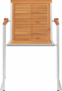 vidaXL vidaXL Krzesła ogrodowe z poduszkami, 4 szt., lite drewno akacjowe 5