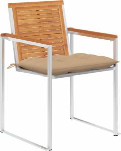 vidaXL Krzesła ogrodowe z poduszkami, 4 szt., lite drewno akacjowe 2