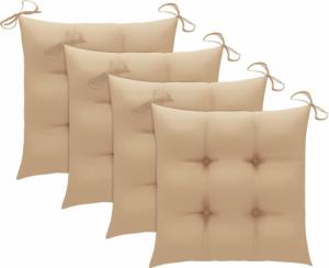 vidaXL Krzesła ogrodowe z poduszkami, 4 szt., lite drewno akacjowe 5