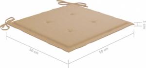 vidaXL vidaXL Krzesła ogrodowe z poduszkami, 6 szt., lite drewno akacjowe 9