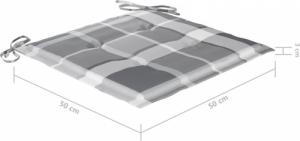 vidaXL vidaXL Krzesła ogrodowe z poduszkami, 6 szt., lite drewno akacjowe 9