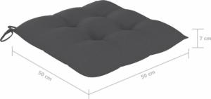 vidaXL vidaXL Krzesła ogrodowe z poduszkami, 4 szt., lite drewno akacjowe 8