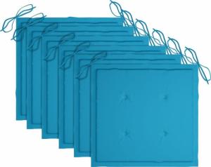 vidaXL vidaXL Krzesła ogrodowe z poduszkami, 6 szt., lite drewno akacjowe 4