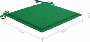 vidaXL vidaXL Krzesła ogrodowe z poduszkami, 6 szt., lite drewno akacjowe 8