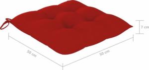 vidaXL Krzesła ogrodowe z poduszkami, 4 szt., lite drewno akacjowe 9