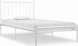 vidaXL vidaXL Rama łóżka, biała, metalowa, 90 x 200 cm 2