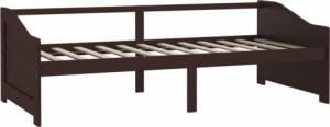 vidaXL 3-osobowa sofa/łóżko, ciemnobrązowa, drewno sosnowe, 90x200 cm 3