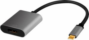 Adapter USB LogiLink USB-C - DisplayPort Szary  (1_814041) 1