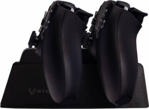 SteelDigi Podwójna stacja ładująca AZURE CANOE na 2 pady DualSense PS5 czarna 4