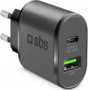 Ładowarka SBS Mobile 1x USB-A 1x USB-C  (JAB-7170489) 1