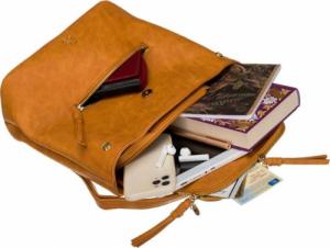 LuluCastagnette Plecak damski camelowy LuluCastagnette PIERETTE CUMIN 12