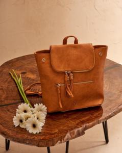 LuluCastagnette Plecak damski camelowy LuluCastagnette PIERETTE CUMIN 4