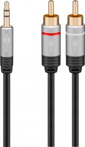 Kabel Goobay Jack 3.5mm - RCA (Cinch) x2 1.5m srebrny (78579) 1