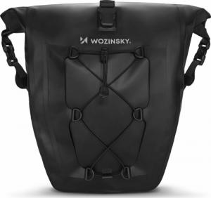 Wozinsky Wodoodporna torba rowerowa sakwa na bagażnik 25l 2w1 czarny (WBB24BK) 1