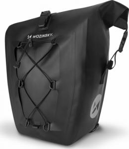 Wozinsky Wodoodporna torba rowerowa sakwa na bagażnik 25l 2w1 czarny (WBB24BK) 12