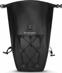Wozinsky Wodoodporna torba rowerowa sakwa na bagażnik 25l 2w1 czarny (WBB24BK) 16
