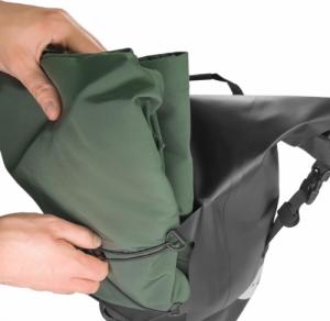 Wozinsky Wodoodporna torba rowerowa sakwa na bagażnik 25l 2w1 czarny (WBB24BK) 2