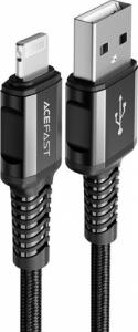 Kabel USB Acefast USB-A - Lightning 1.2 m Czarny (6974316280507) 1