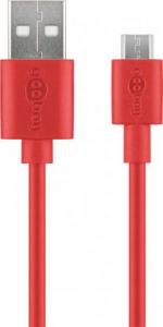 Kabel USB Goobay USB-A - microUSB 1 m Czerwony (JAB-1917082) 1