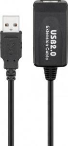 Kabel USB Goobay USB-A - USB-A 10 m Czarny (533888) 1